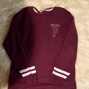 PINK Victoria's Secret Burgundy Crewneck Sweater